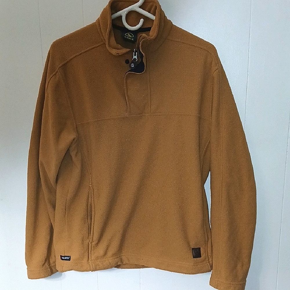 Aigle Pullover Quarter Zip Camel Brown PolarTech Fleece Size Mens Medium